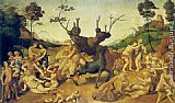 Cosimo Paintings - The Misfortunes of Silenus by Piero di Cosimo